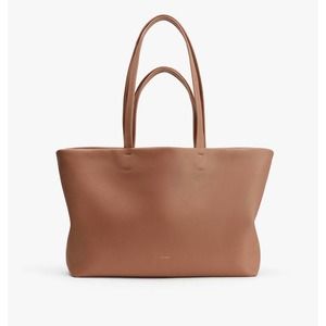 NEW Cuyana Small Easy Tote Carmel Pebbled Leather NWT*